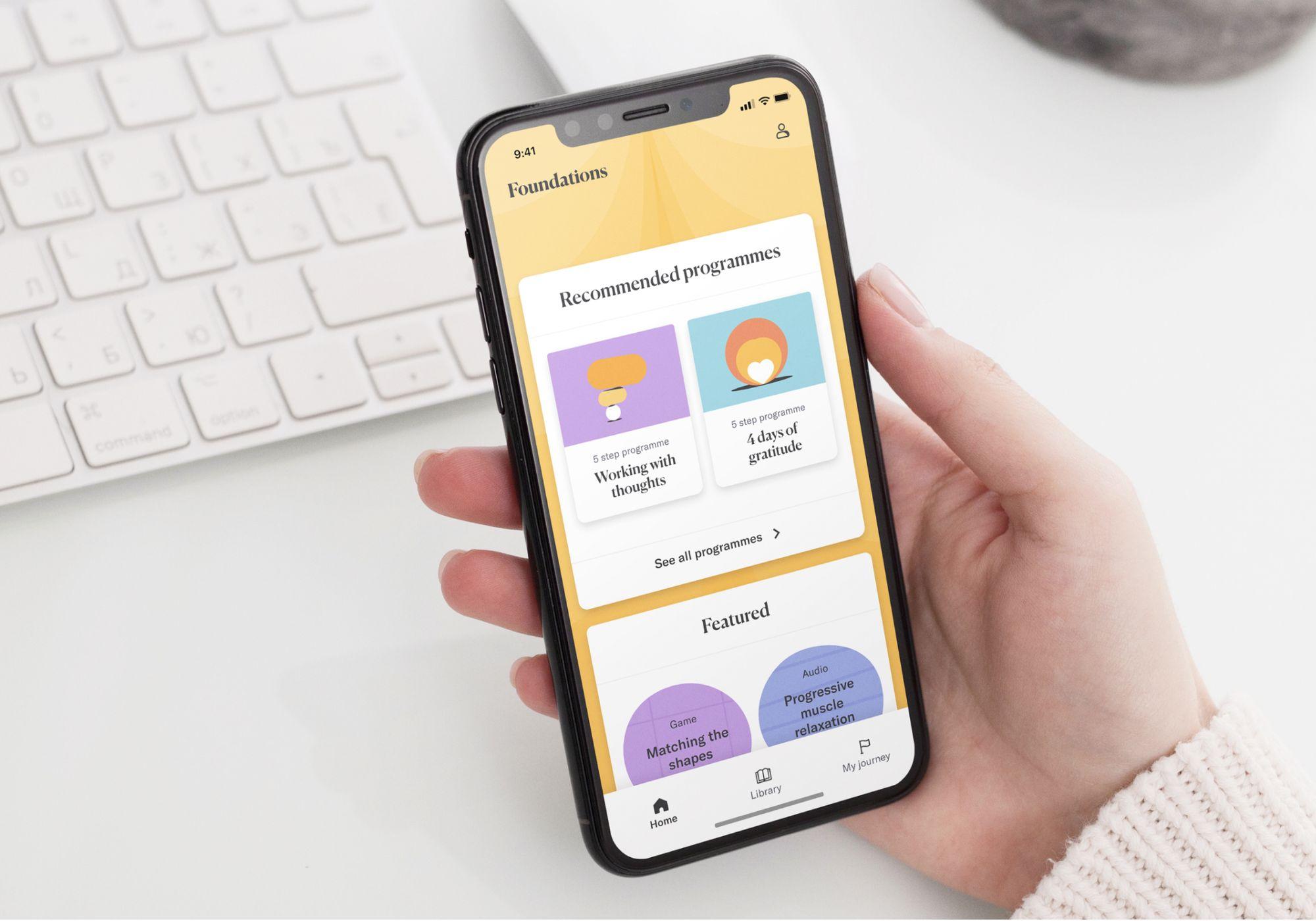 Koa Foundations app in use on a phone
